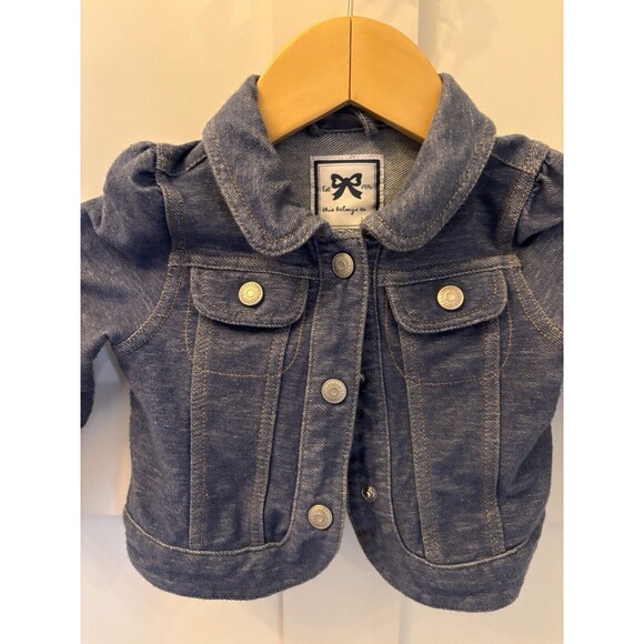 Toddler Girls Gymboree Soft Stretch Denim Snap Jean Jacket 12-24 Mo Excellent - Picture 1 of 7
